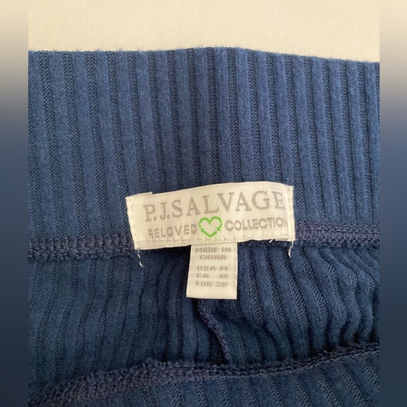 P.j. Salvage | NWT Women’s Recycled Ribbed Navy Blue Pajama Bottoms - Picture 7 of 10